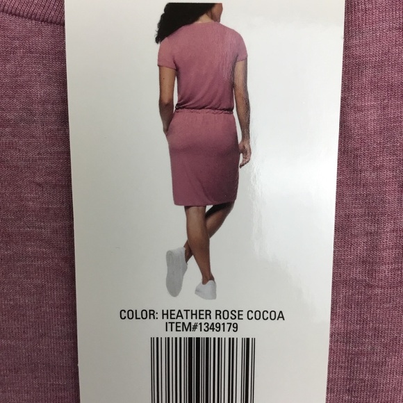 32 Degrees Cool Pink Round Neck Elastic Waist Dress - Picture 3 of 7